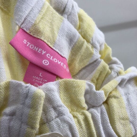 Stoney Clover Lane x Target Striped Jumpsuit Light Yellow Large - Picture 8 of 8